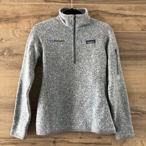 Patagonia Better Sweater Gray 1/4 Zip Logicgate Logo Size S